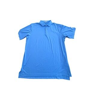Peter Millar Summer Comfort Polo Shirt XL Blue Performance Golf Shirt